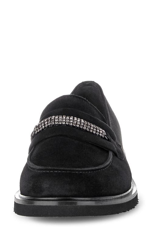 Gabor Gem Bit Loafer In Black