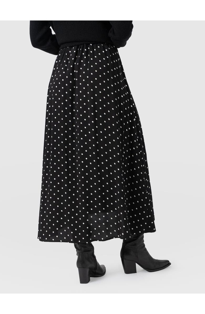 Saint + Sofia Sutton Skirt, Alternate, color, Black Polka Dot