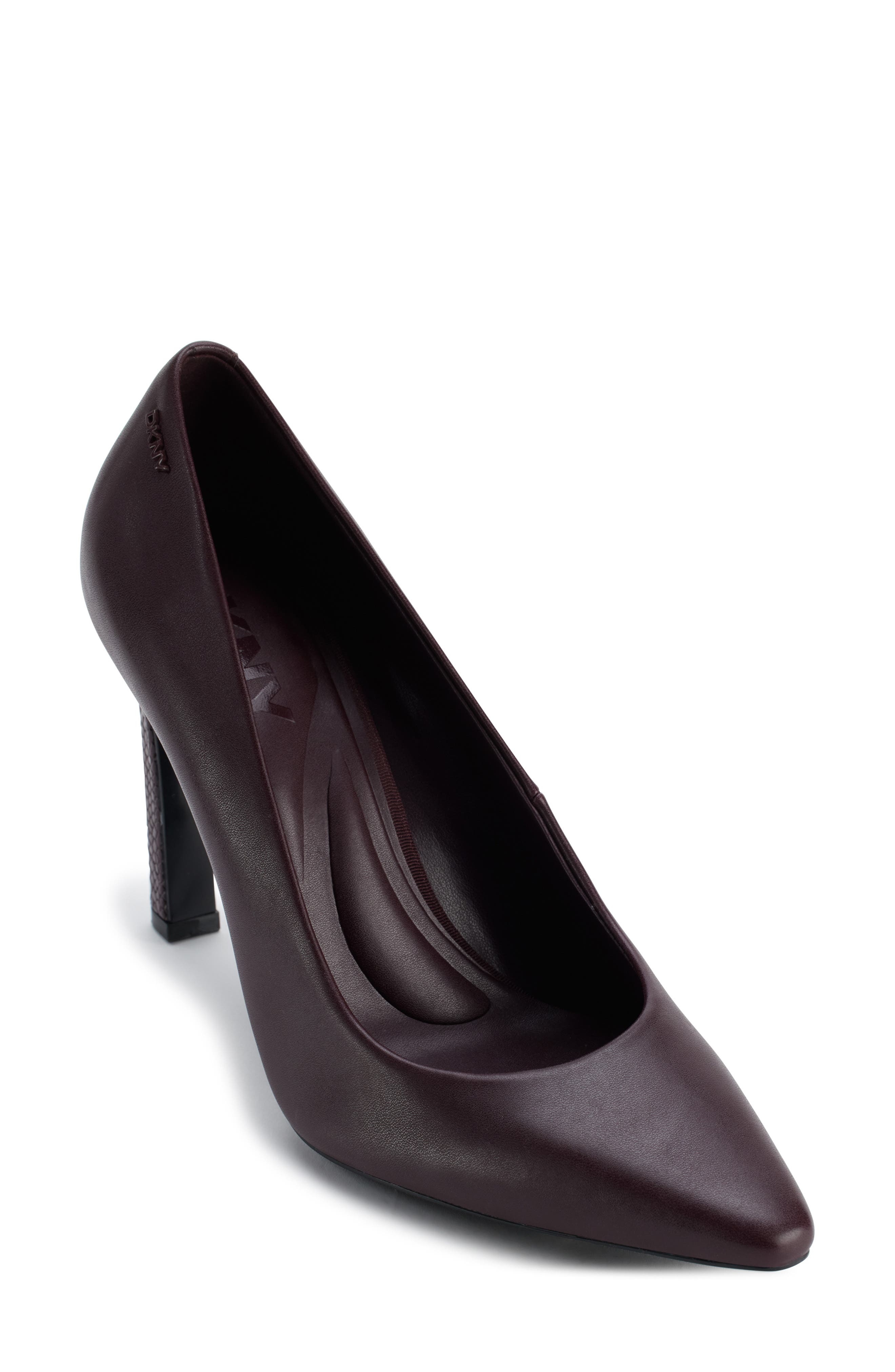 DKNY Chrystie Pointed Toe Pump, Main, color, Dark Cherr