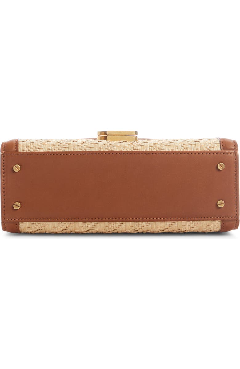Saint Laurent Mini Cassandra Raffia Top Handle Bag, Alternate, color,