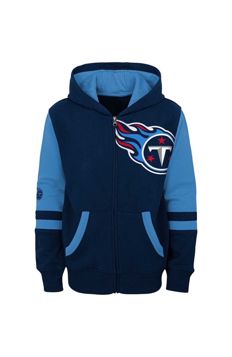 Outerstuff Youth Navy Tennessee Titans Colorblock Full-Zip Hoodie, Alternate, color, Navy