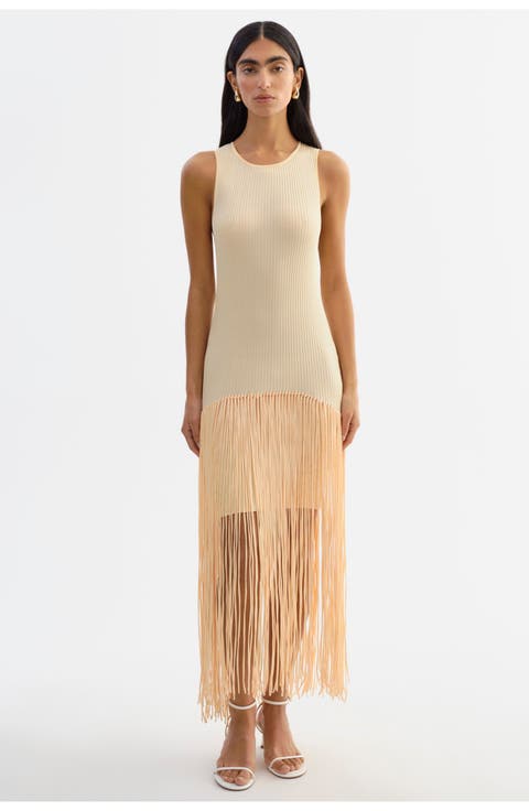 Adelita | Shimmery Rib Knit Maxi Dress