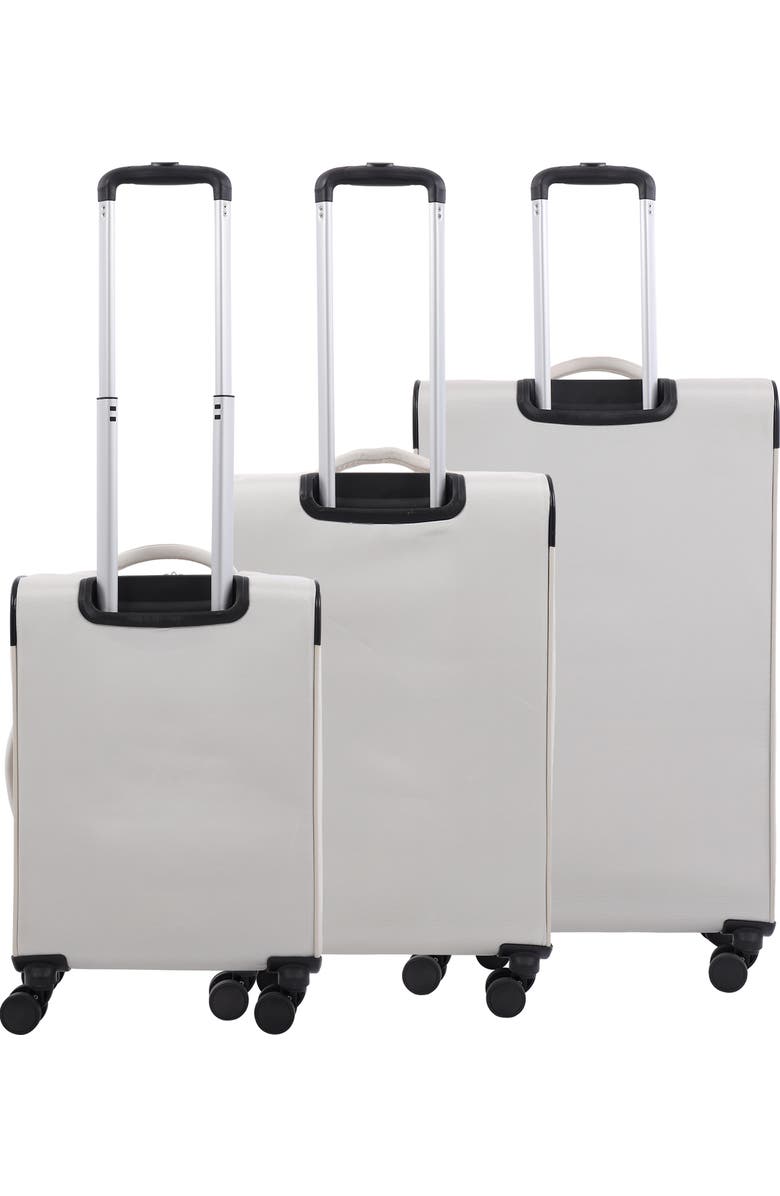 MARTHA STEWART 3-Piece Softside Luggage Set - 22" Carry-On, 27" Medium, 31" Large - 8 Spinner Wheels, Expandable Softshell, Alternate, color, Light Grey