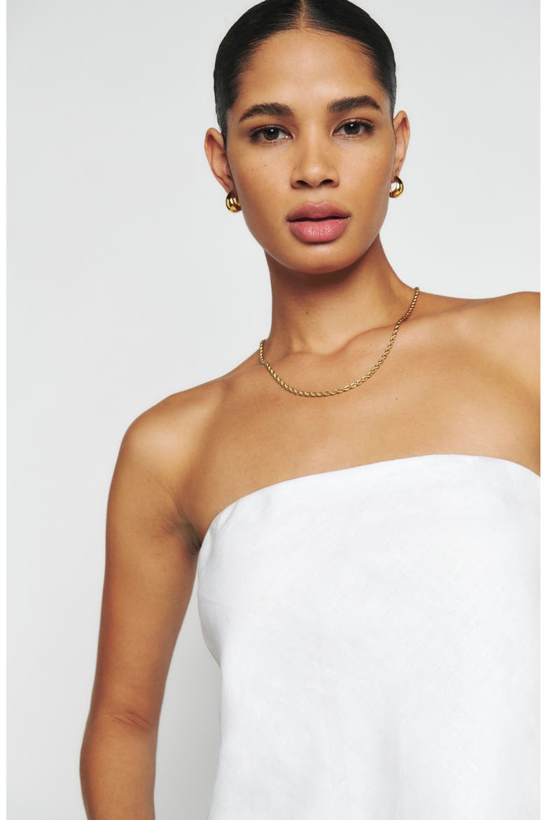 Spritz Linen Tube Top, Alternate, color, WHITE