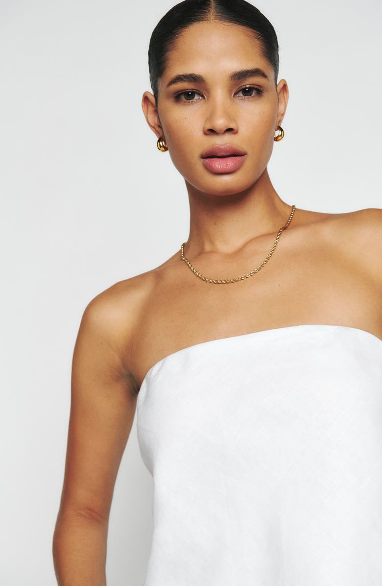 Reformation Spritz Linen Tube Top, Alternate, color, 