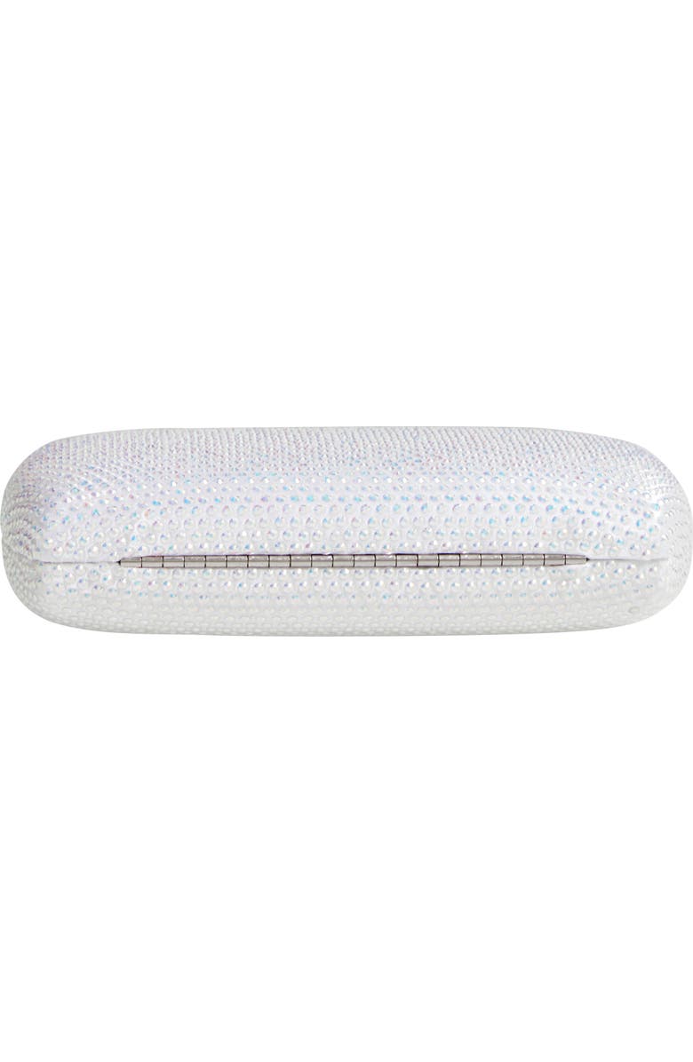 Nina Pacey Crystal Minaudière, Alternate, color, White Ab