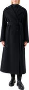 Akris punto Double Breasted Belted Wool Blend Coat