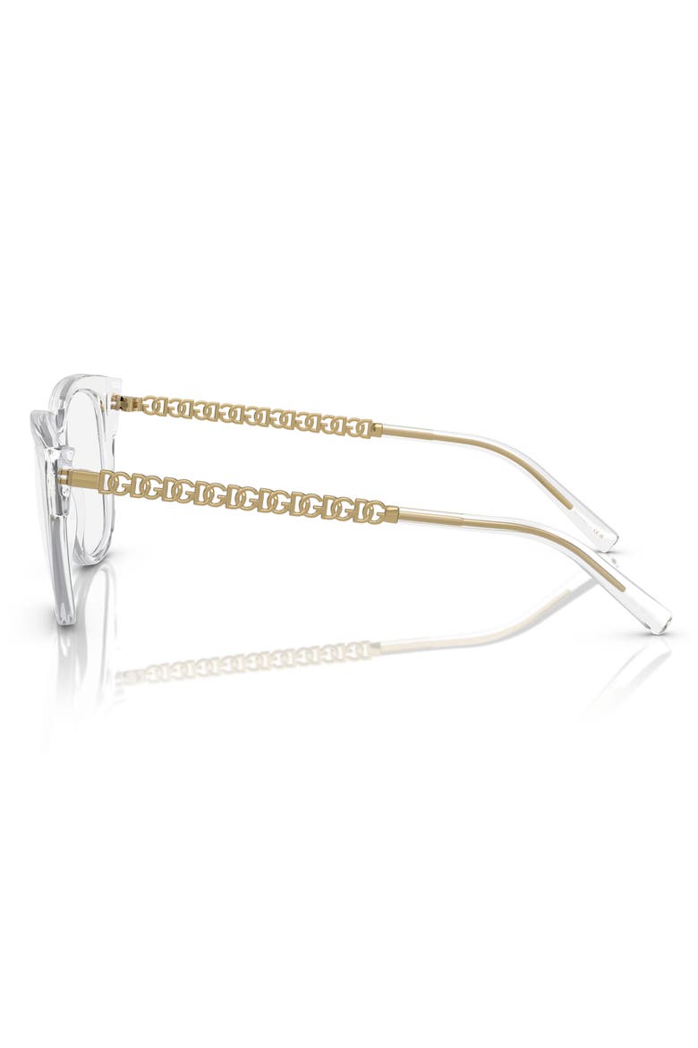 53mm Square Optical Glasses, Alternate, color, CRYSTAL / DEMO LENS