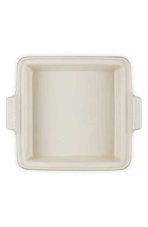 Le Creuset Heritage 2-quart Covered Square Stoneware Casserole In Olive