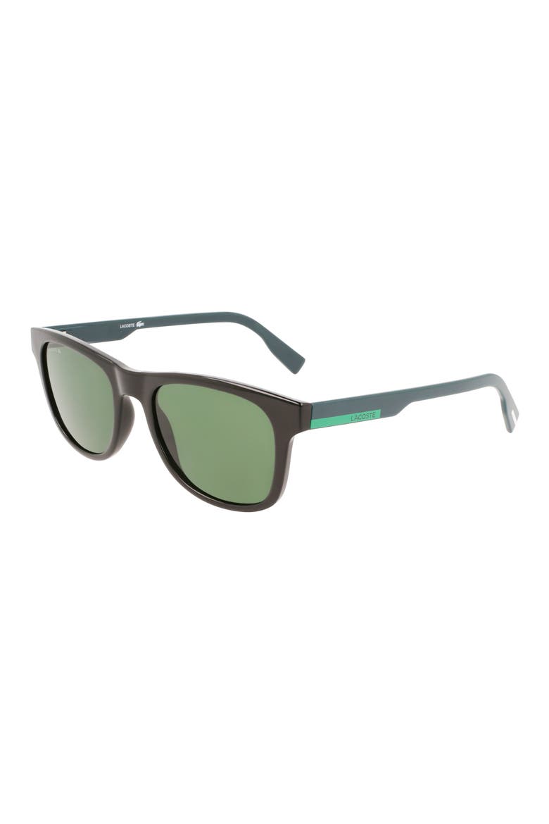 54mm Modified Rectangular Sunglasses, Alternate, color, BLACK