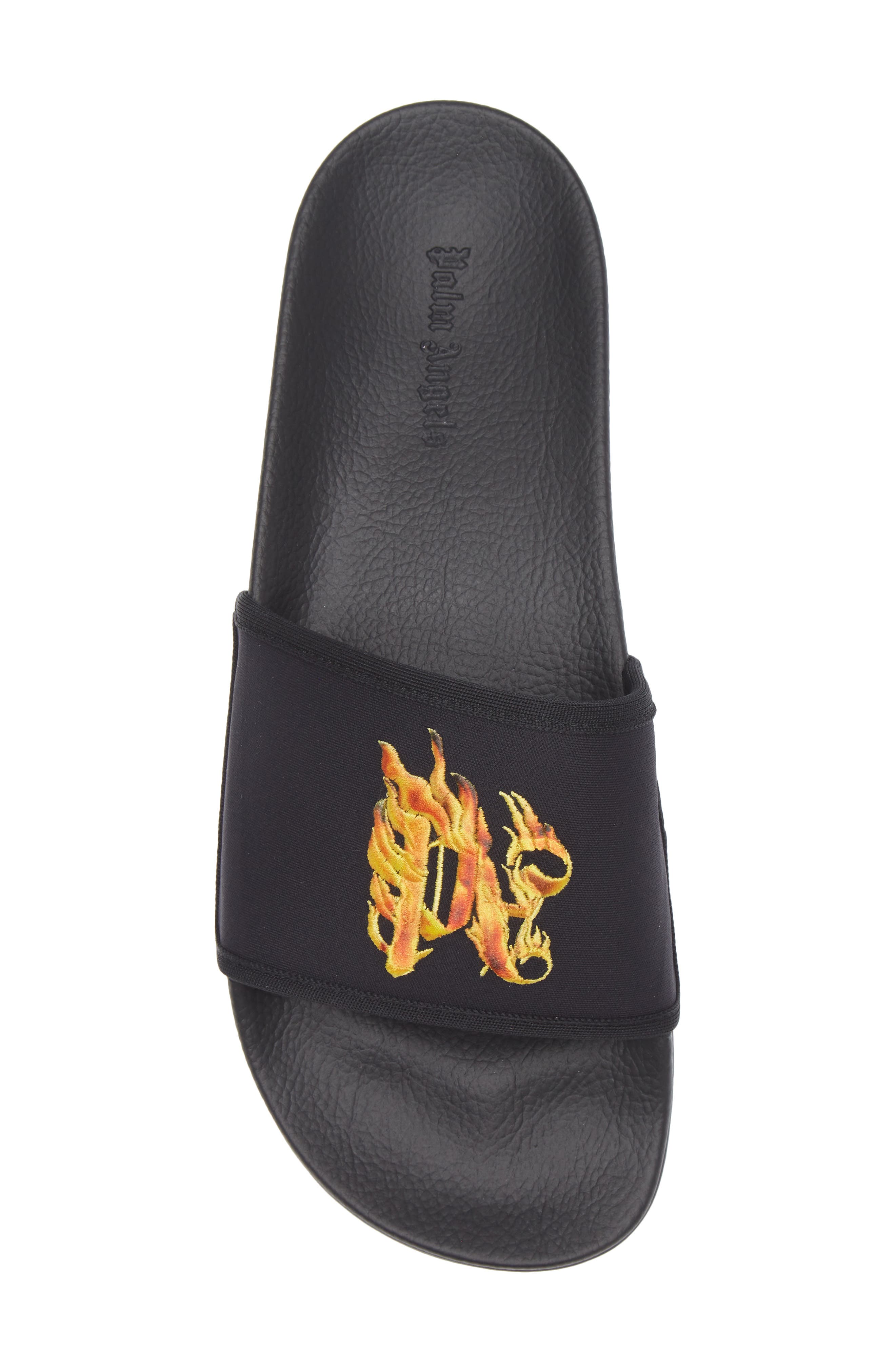 Palm Angels Logo Slide Sandal, Alternate, color, Black