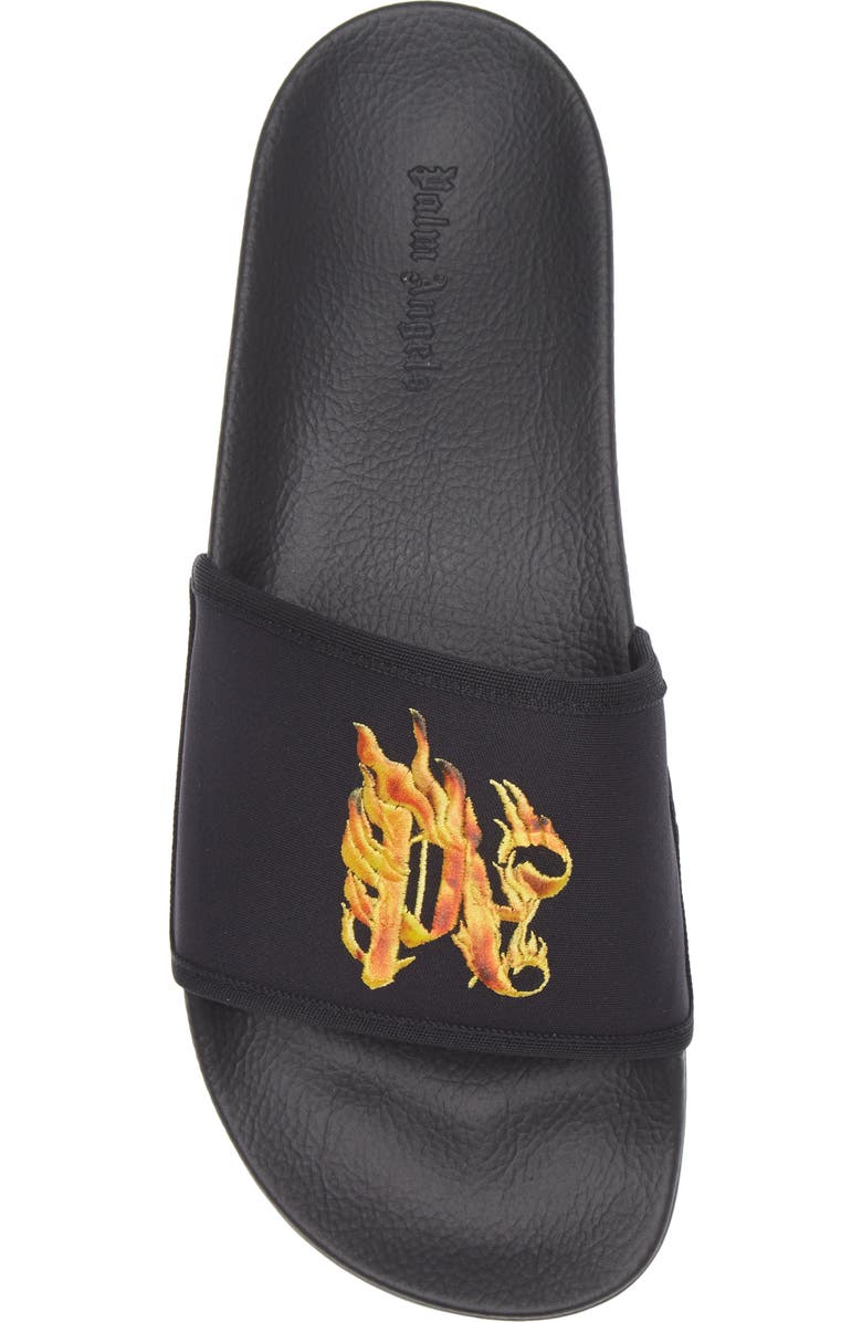 Palm Angels Logo Slide Sandal, Alternate, color, Black