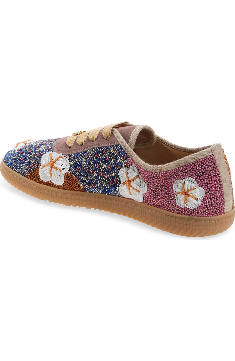 Valentino Garavani Cosmatesque Sequins & Floral Embroidery Sneaker, Alternate, color, Blue Multi
