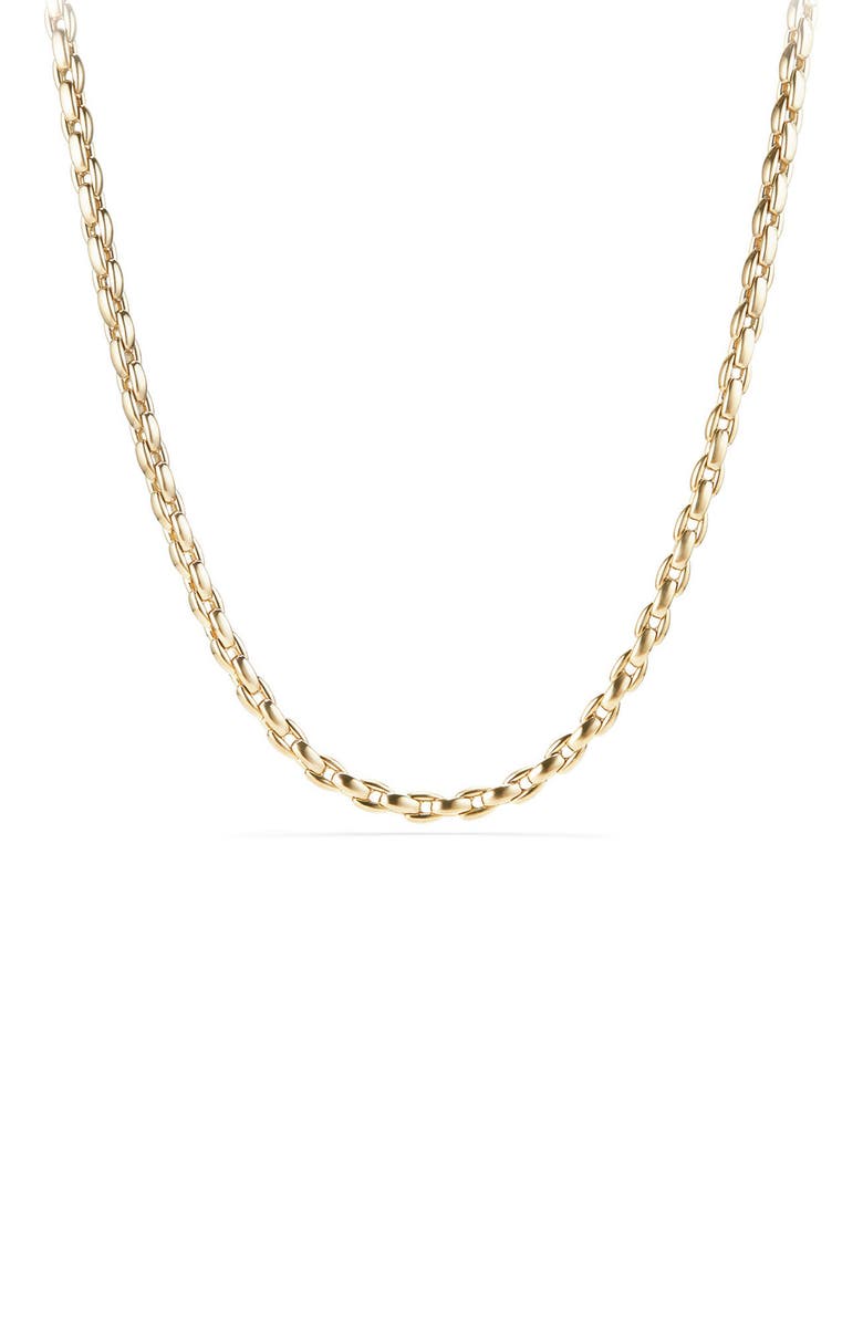 David Yurman Men's Elongated Box Chain Necklace in 18K Yellow Gold, 6mm, Main, color, 