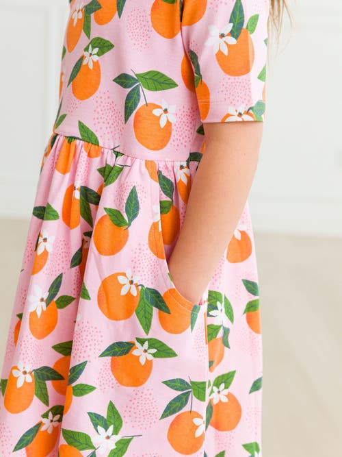 Rufflebutts Knit Short Sleeve Twirl Dress In Pink