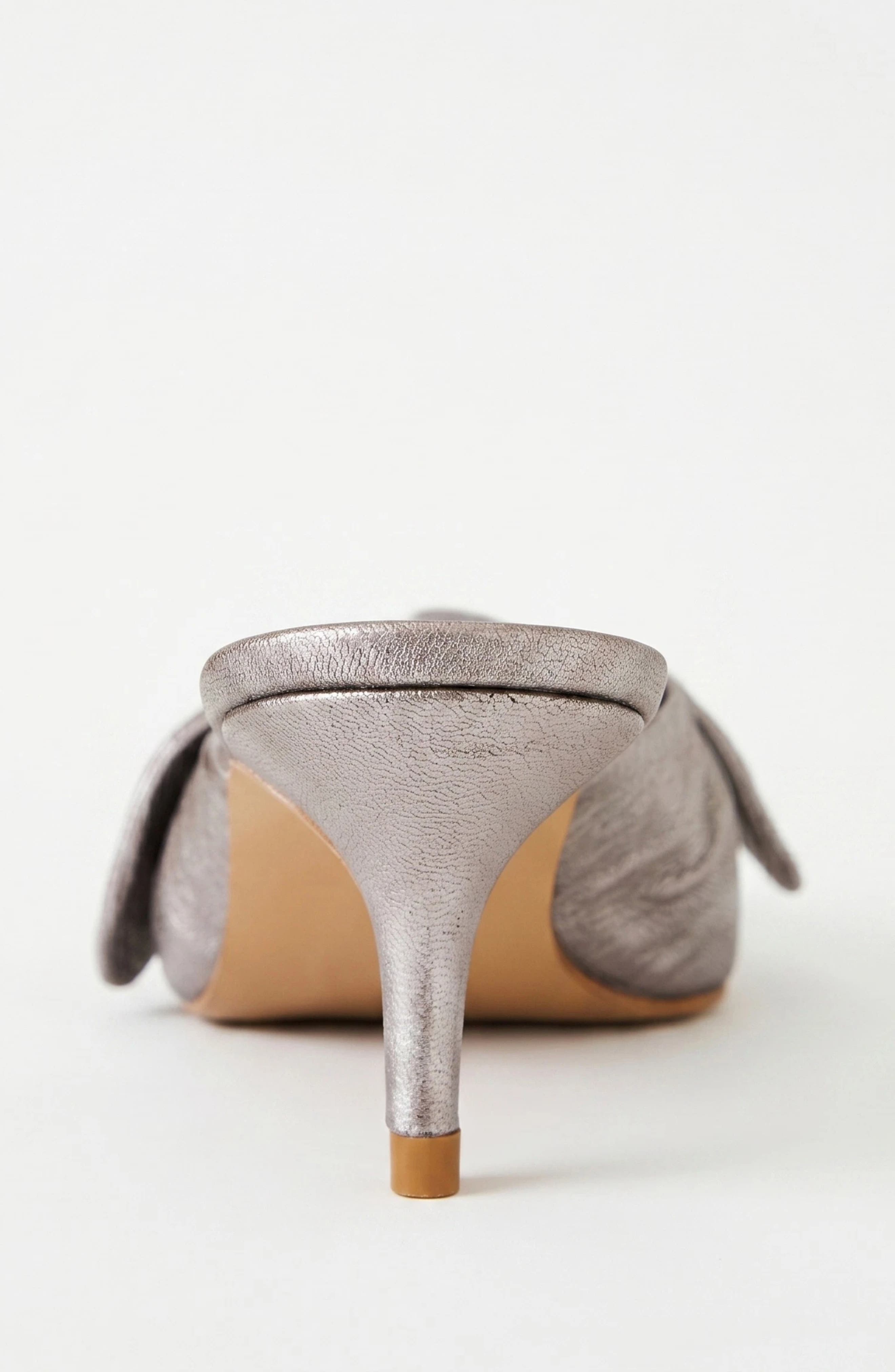 Brida Mule Kitten Heel Cosmos Silver, Alternate, color, Cosmos Silver