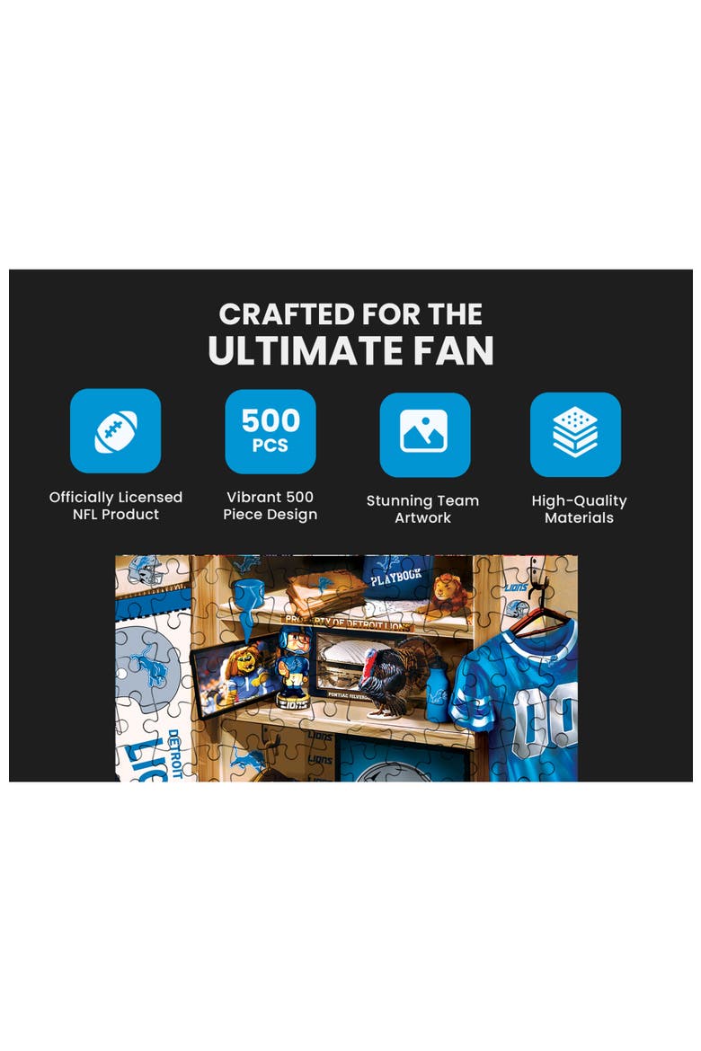 Detroit Lions Locker Room 500pc Puzzle, Alternate, color, Multicolor
