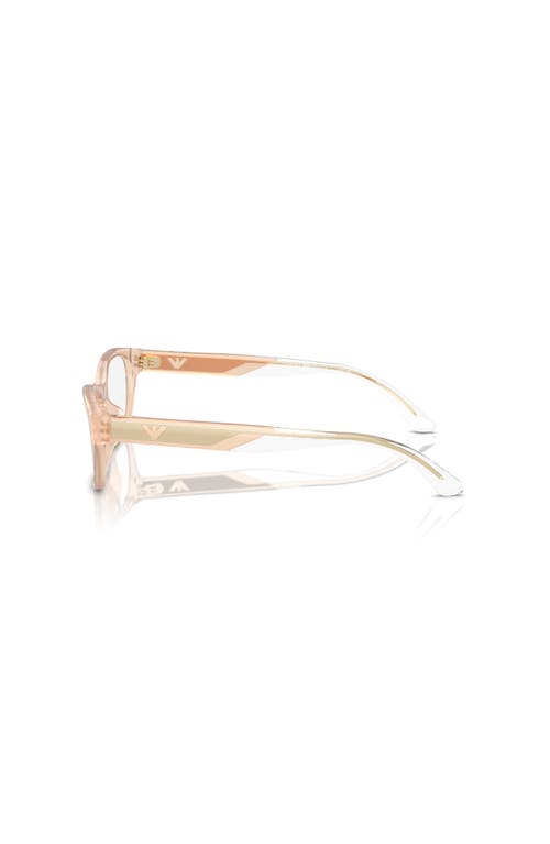 Emporio Armani 52mm Cat Eye Optical Glasses In Orange
