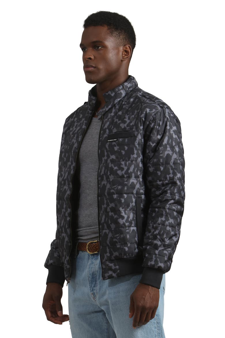 SoHo Quilted Jacket, Alternate, color, Black camo