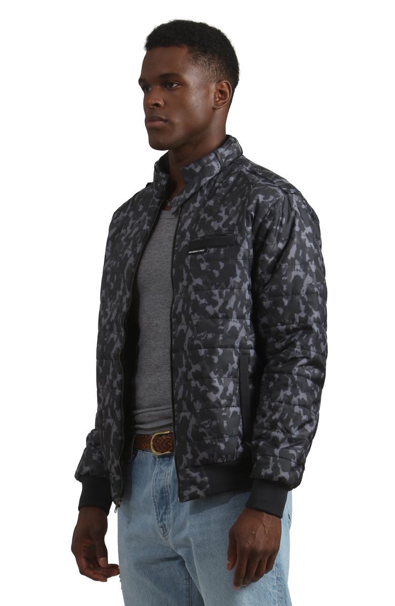 Members Only SoHo Quilted Jacket, Alternate, color, Black Camo