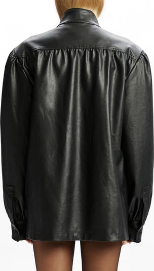 Clements Boxy Faux Leather Jacket