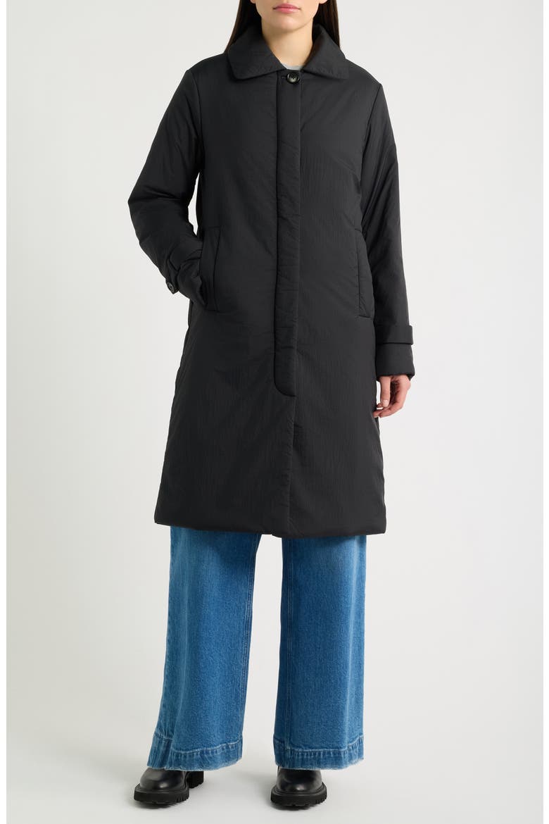 Long Liner Coat, Alternate, color, BLACK