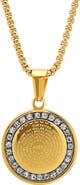 HMY JEWELRY 18k Gold Plated Lord's Prayer Pendant Necklace