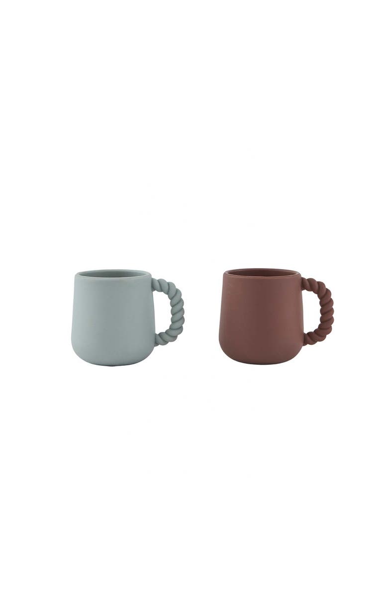 OYOY Mellow Cup - Pack of 2, Main, color, Choko / Pale Mint