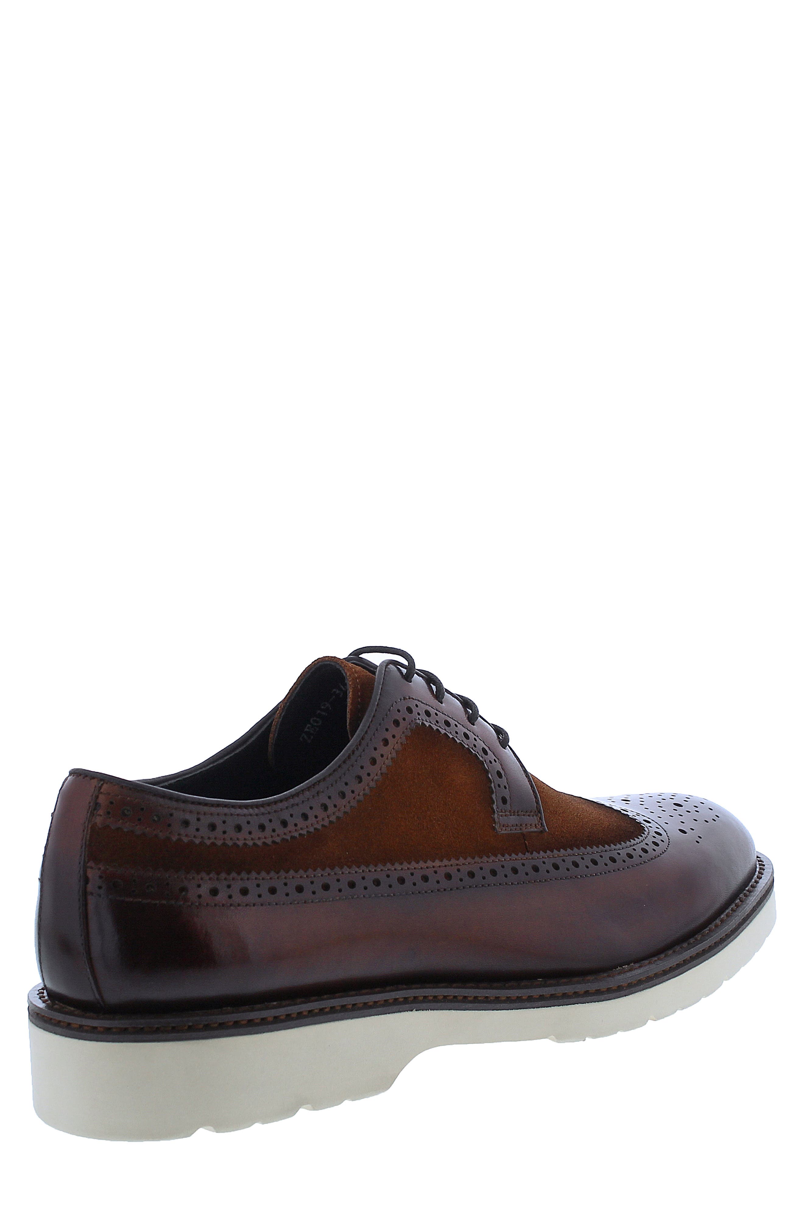 Compton Wingtip Derby, Alternate, color, COGNAC