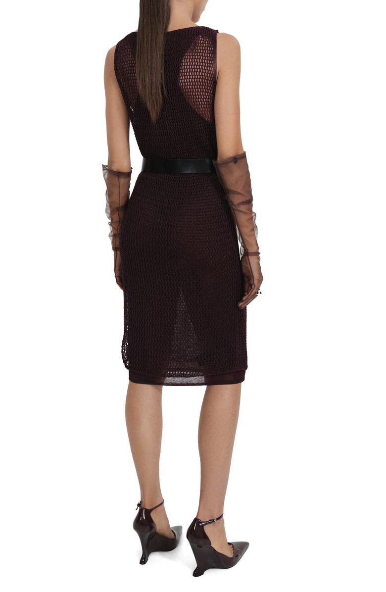 MANGO Metallic Dress, Alternate, color, Burgundy