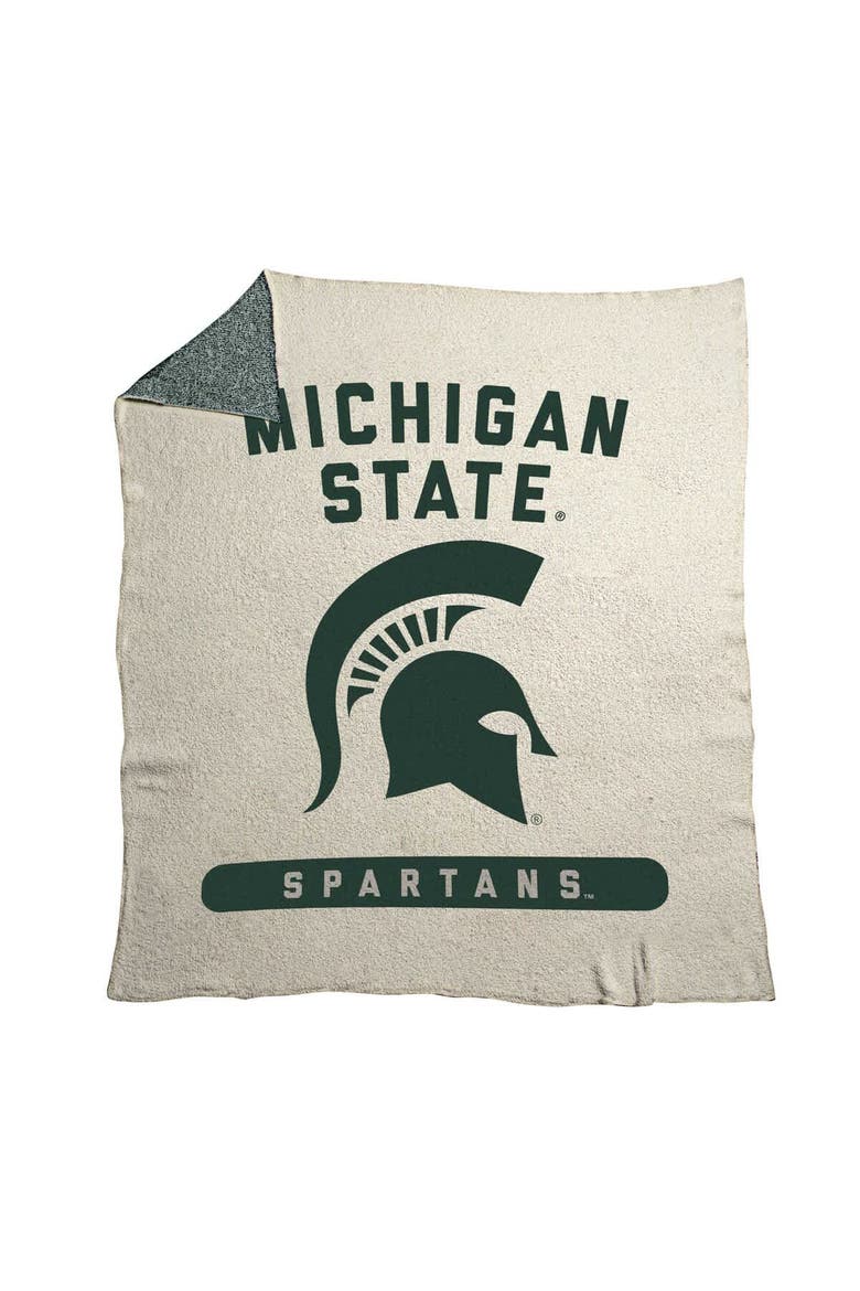 Michigan State Spartans 50" x 60" Luxe Dreams Throw Blanket, Main, color, Oatmeal