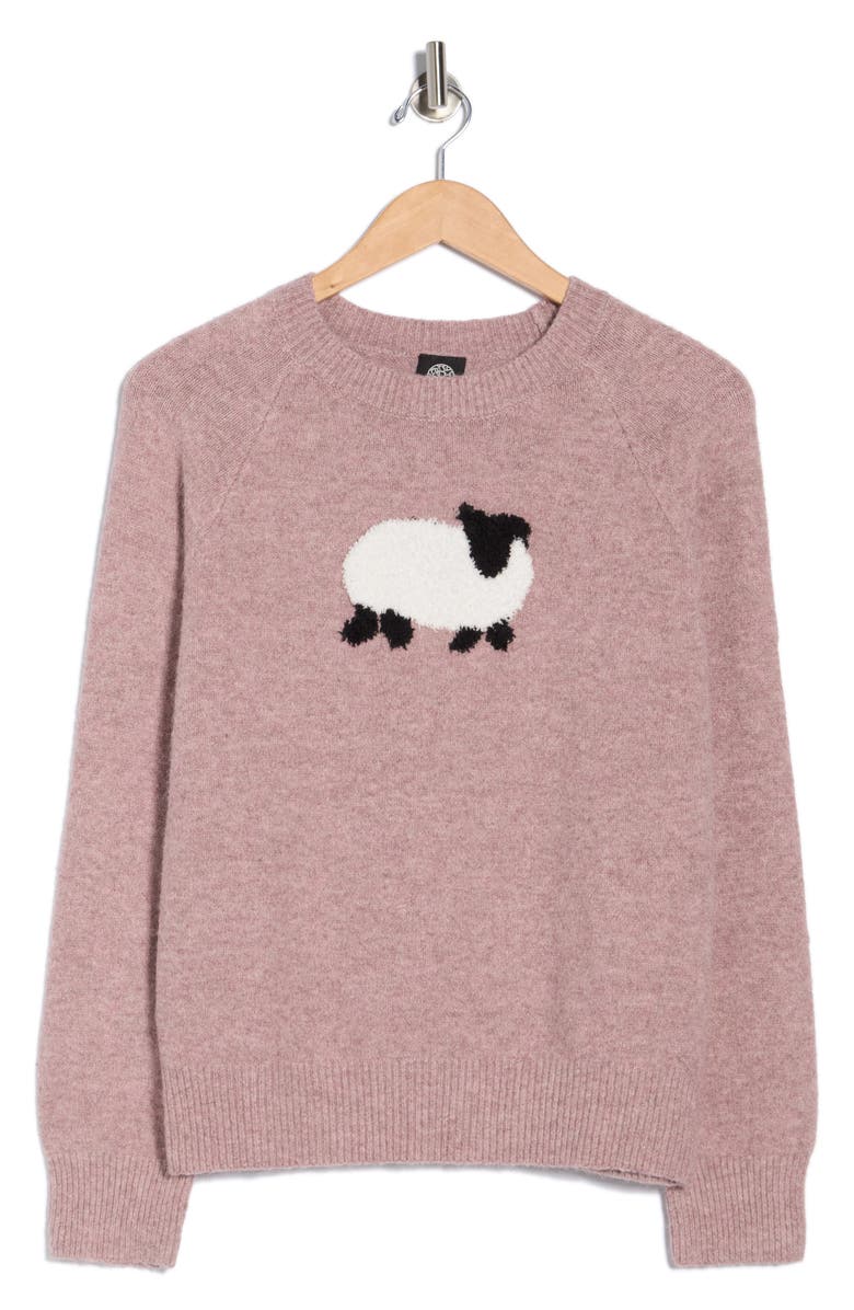 Bobeau Fluffy Sheep Sweater, Alternate, color, Mauve