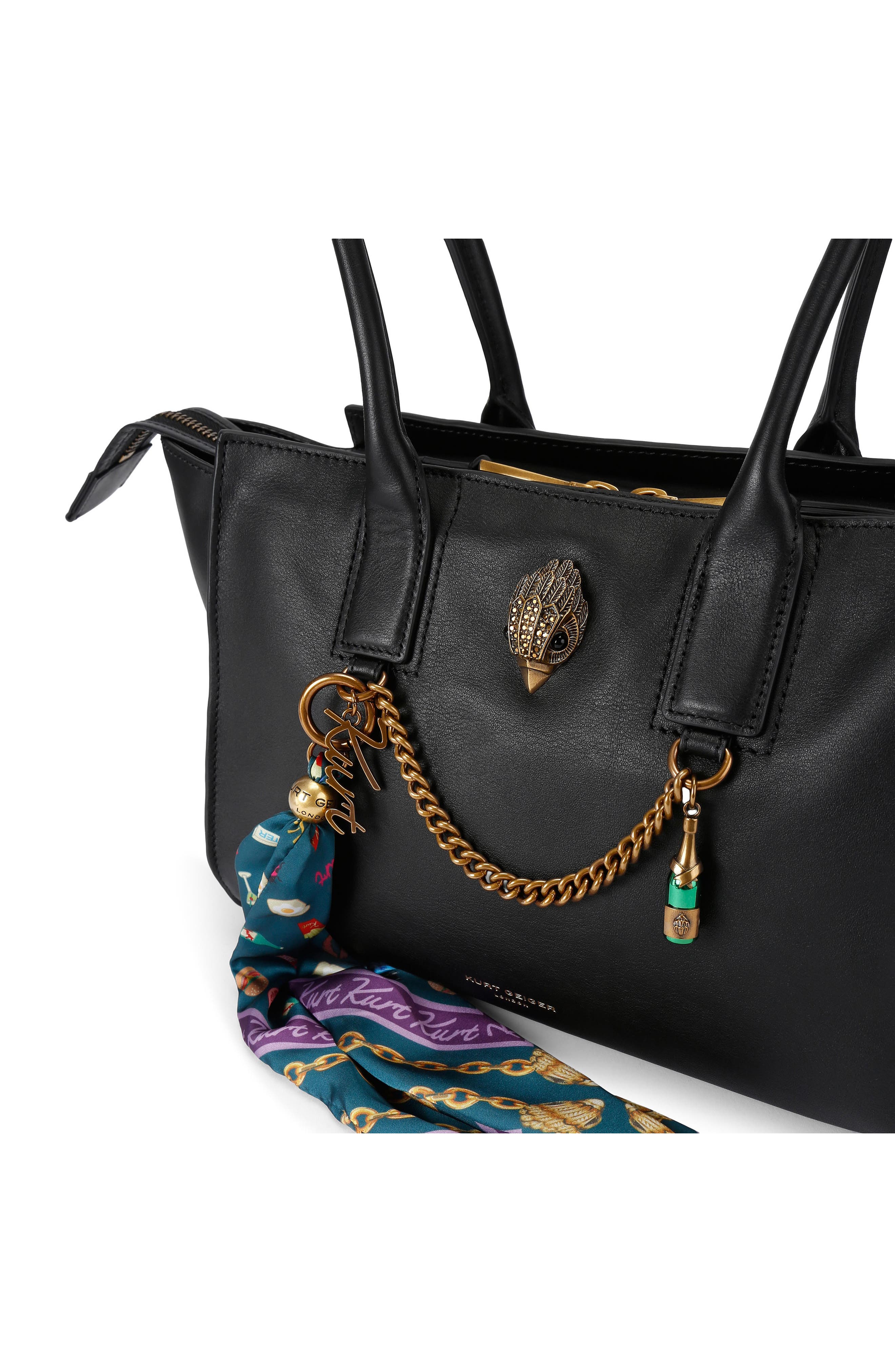 Small Sloane Leather Shopper Bag, Alternate, color, BLACK