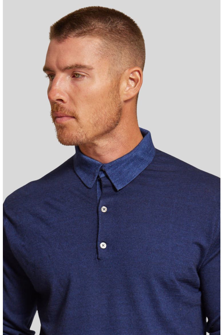The Harrison Long Sleeve Polo, Alternate, color, Navy