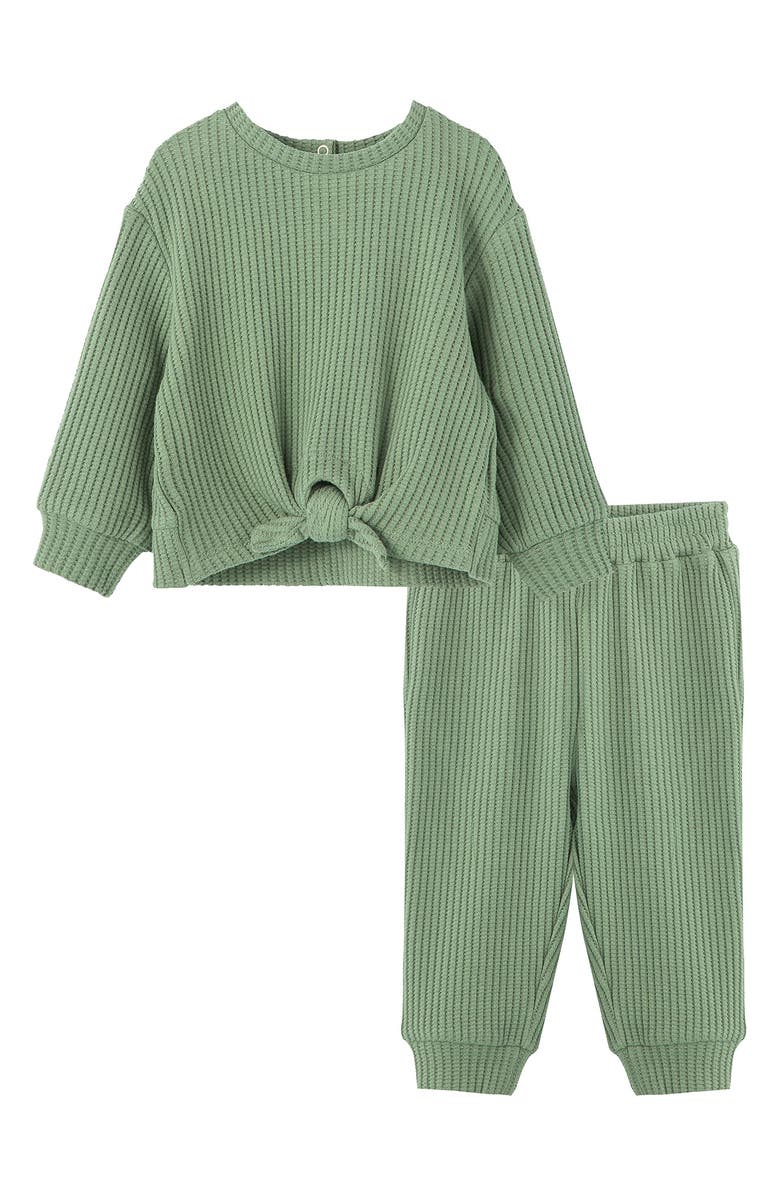 Habitual Girl Tie Front Top & Pants Set, Main, color, 