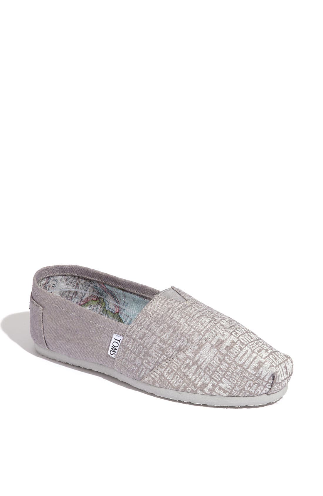TOMS 'Classic - Carpe Diem' Canvas Slip-On, Main, color, 