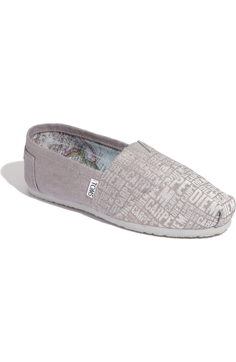 TOMS 'Classic - Carpe Diem' Canvas Slip-On, Main, color,