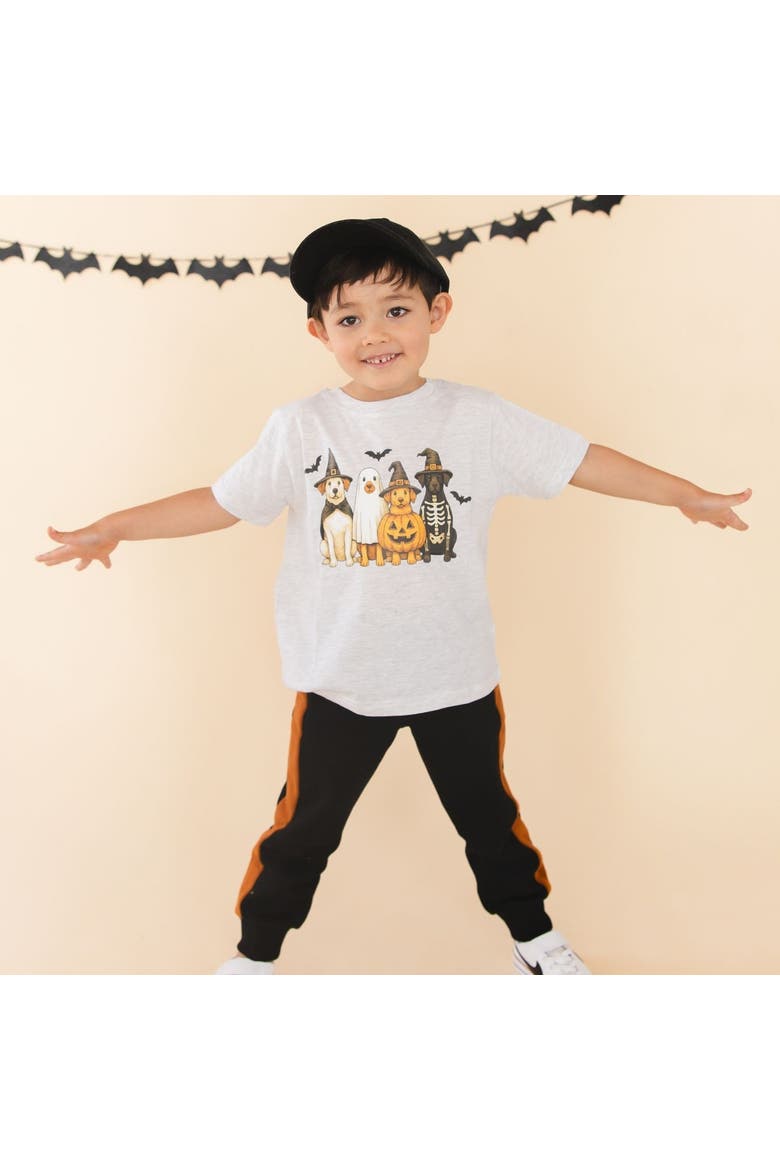 Halloween Puppies Short Sleeve T-Shirt, Alternate, color, Ash