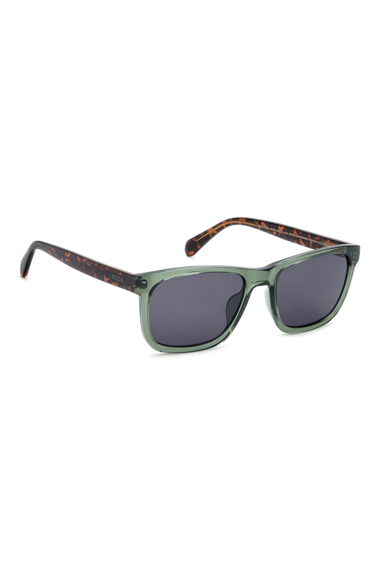 56mm Rectangular Sunglasses, Alternate, color, CRYSTAL GREEN/ GREY
