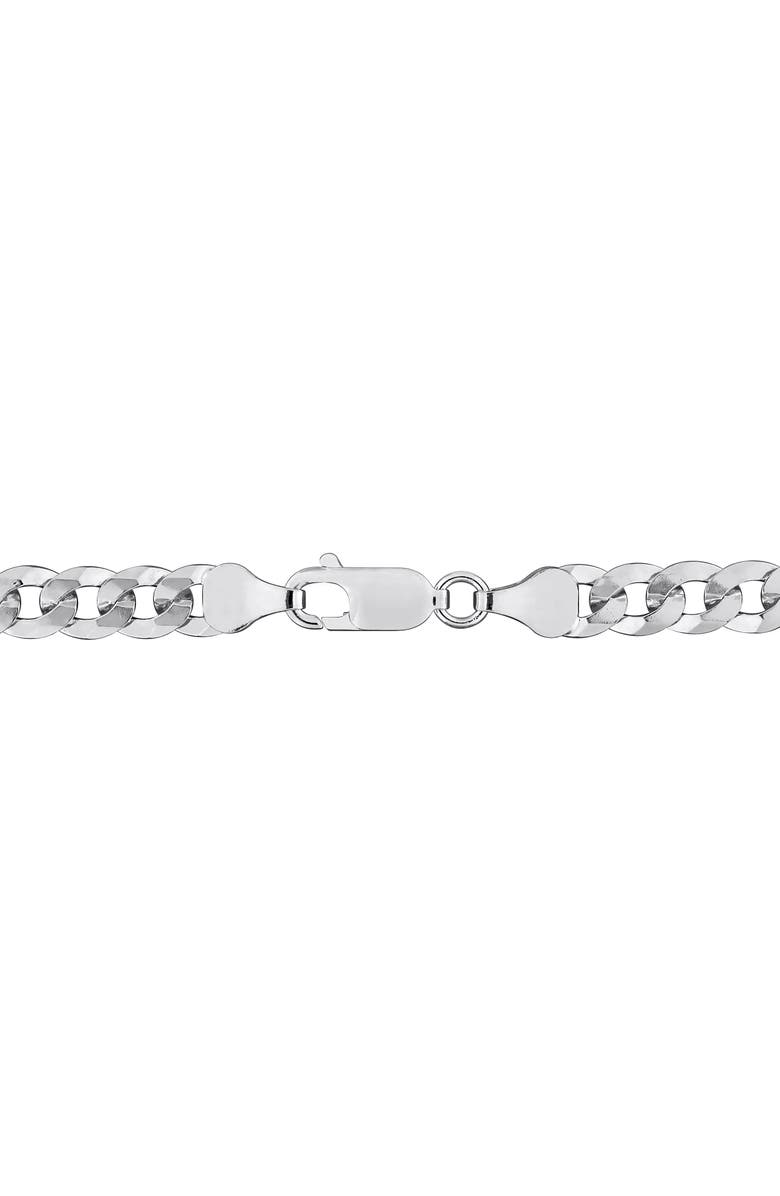 DELMAR Sterling Silver Bevel Curb Chain Necklace, Alternate, color, Silver