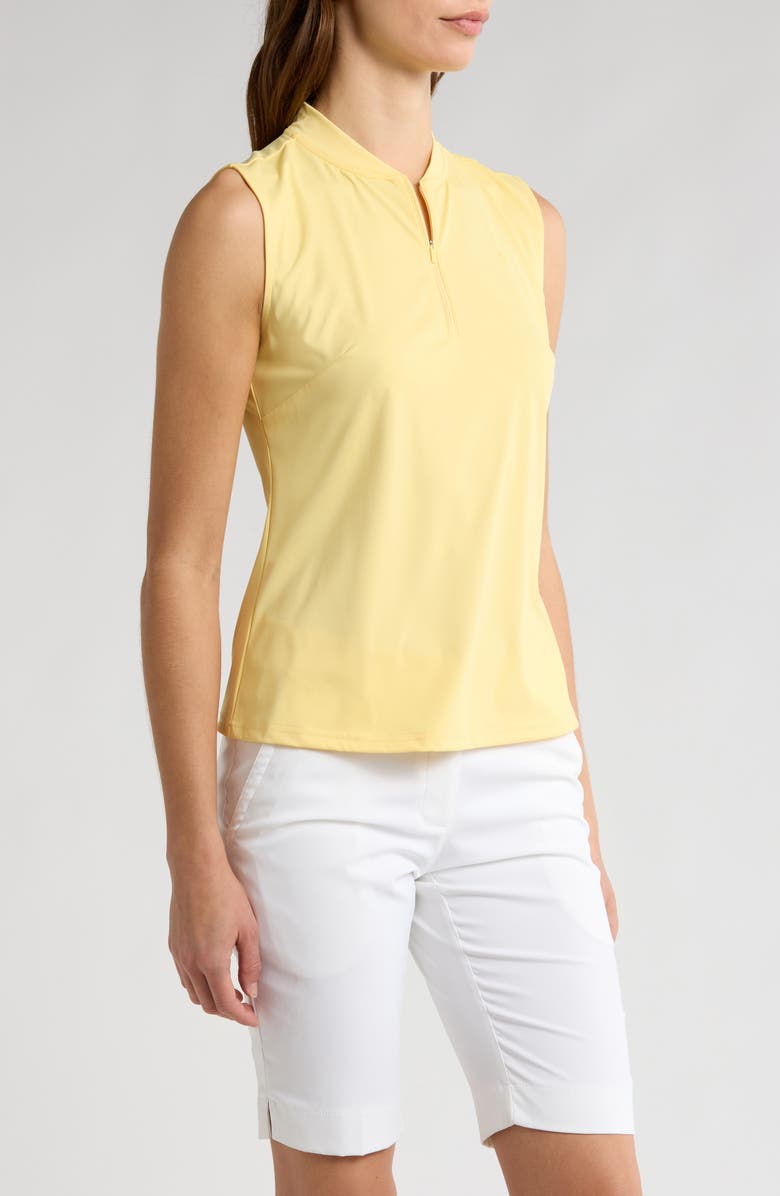 Bad Birdie Blade Collar Performance Golf Sleeveless Polo, Alternate, color, Pale Banana