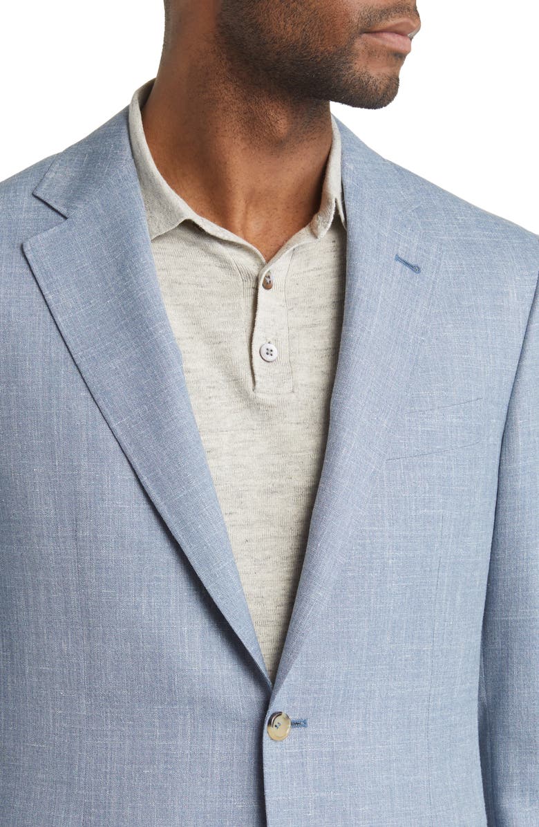 Canali Kei Trim Fit Wool Blend Suit, Alternate, color, Light Blue