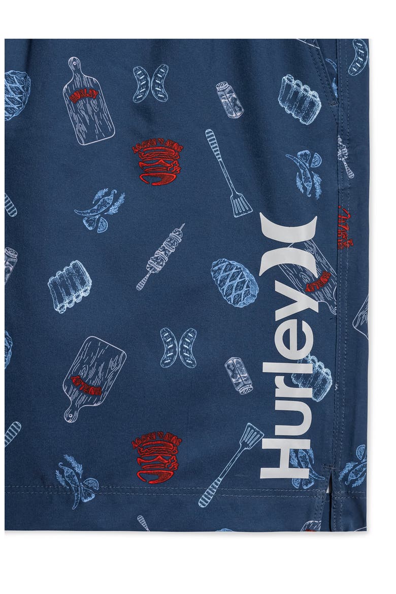Summer BBQ Volley Swim Shorts, Alternate, color, INDUSTRIAL BLUE