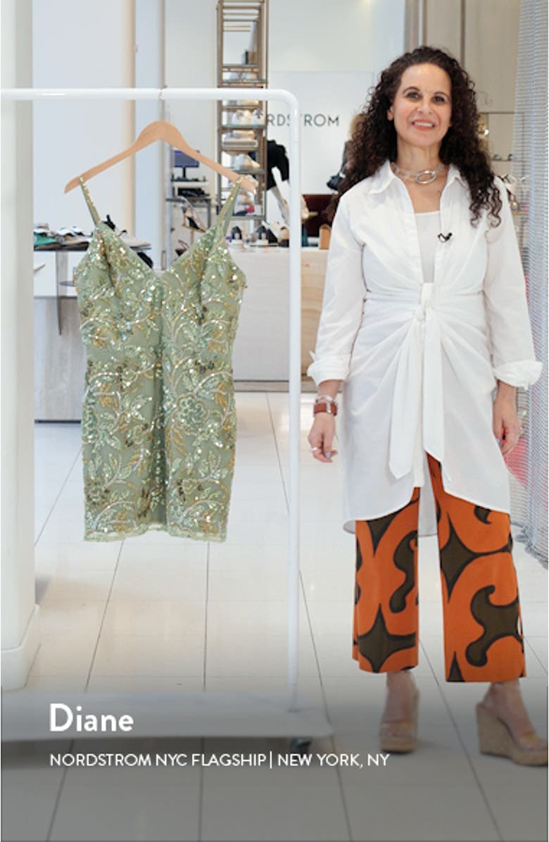 Anya Floral Sequin Minidress, sales video thumbnail