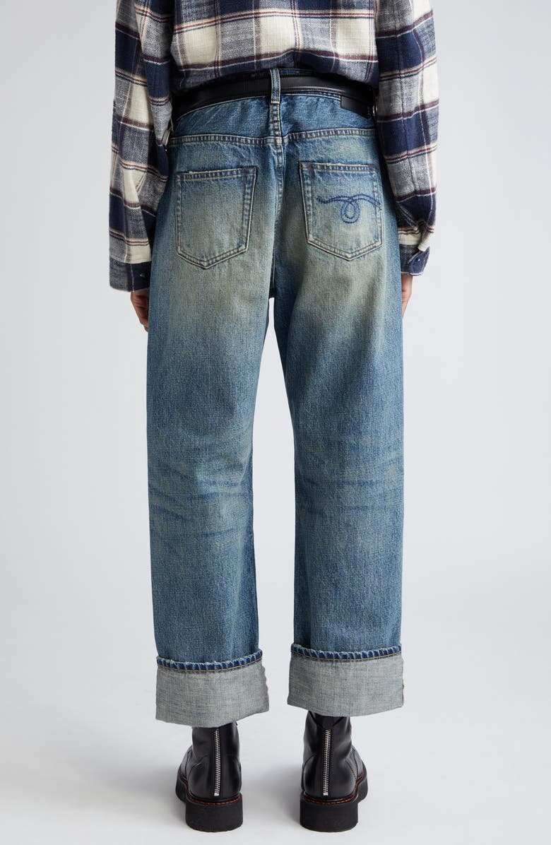 R13 Distressed Ex Boyfriend Jeans, Alternate, color, 