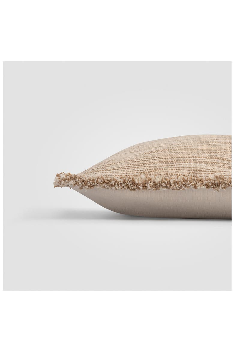Layered Loom Fringe Accent Pillow, Alternate, color, BEIGE