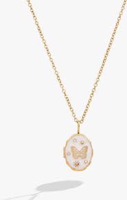 Alex and Ani Filigree Butterfly Locket Pendant Necklace
