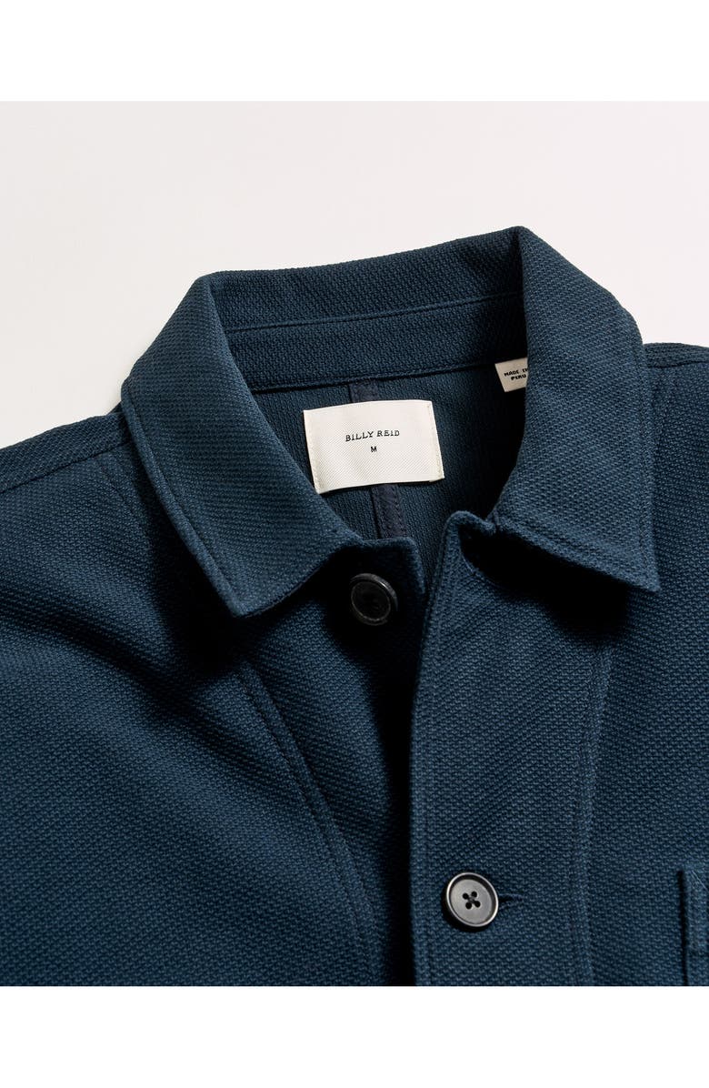 Billy Reid Piqué Chore Shirt Jacket, Alternate, color, Carbon Blue
