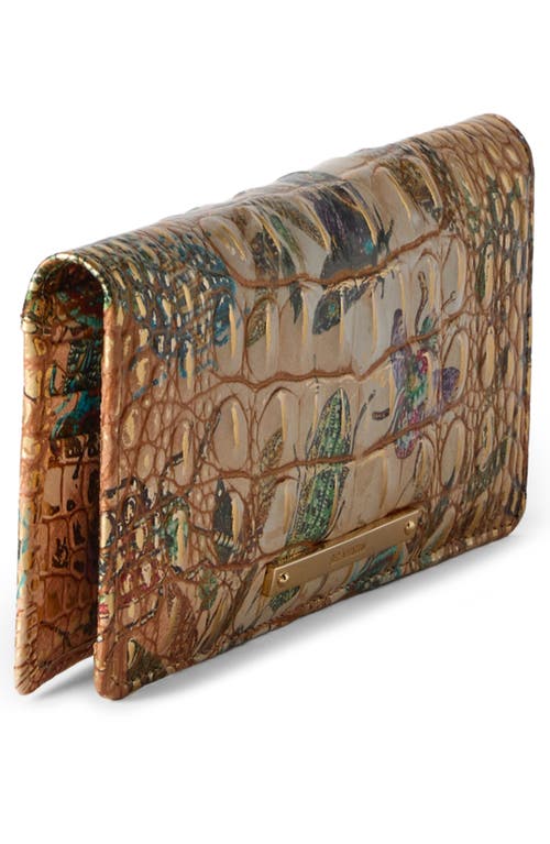 Brahmin Ady Croc Embossed Leather Wallet In Multi