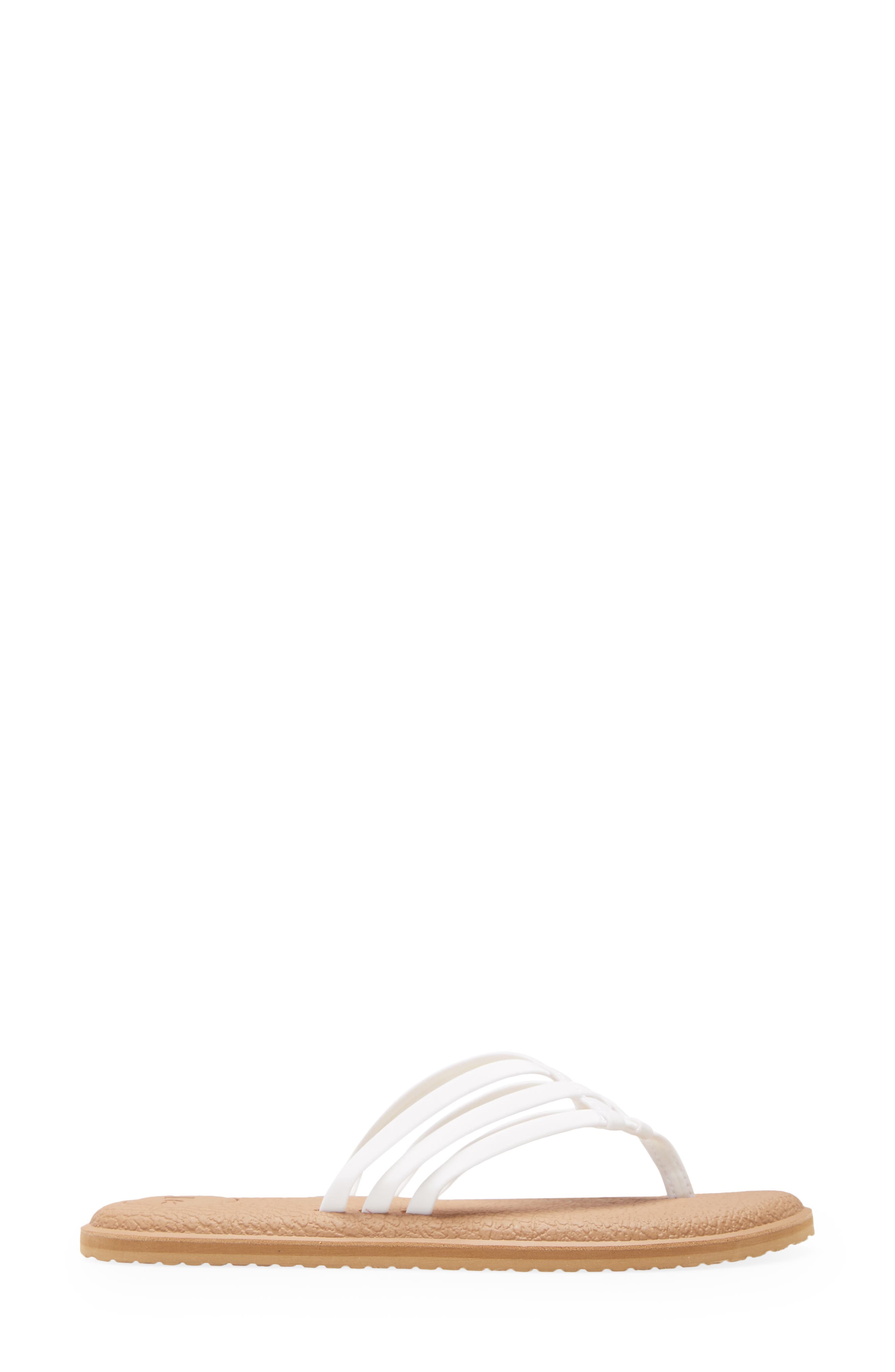 Yoga Salty Flip Flop, Alternate, color, WHITE/ TAN